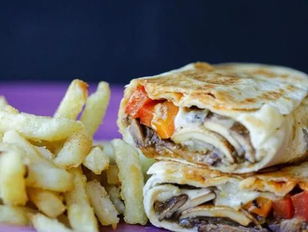 Philly Cheesesteak Grilled Wraps